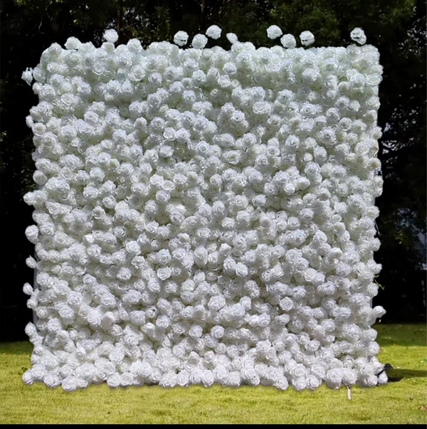 White 3D Floral Flower Wall Backdrop - photo 3