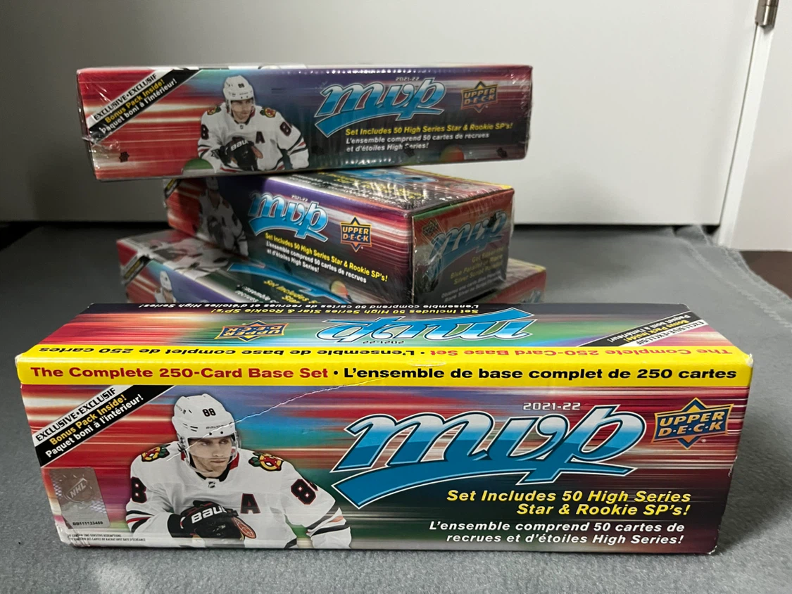 Upper Deck MVP 2021-22 Hockey Card Boxes (Set of 4)