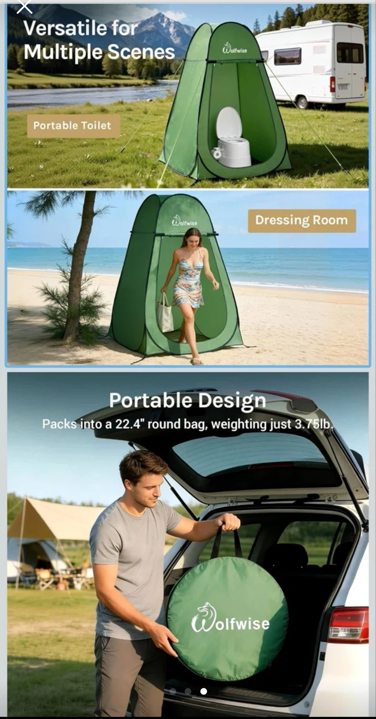 Wolfwise Portable Pop-Up Privacy Tent - photo 2