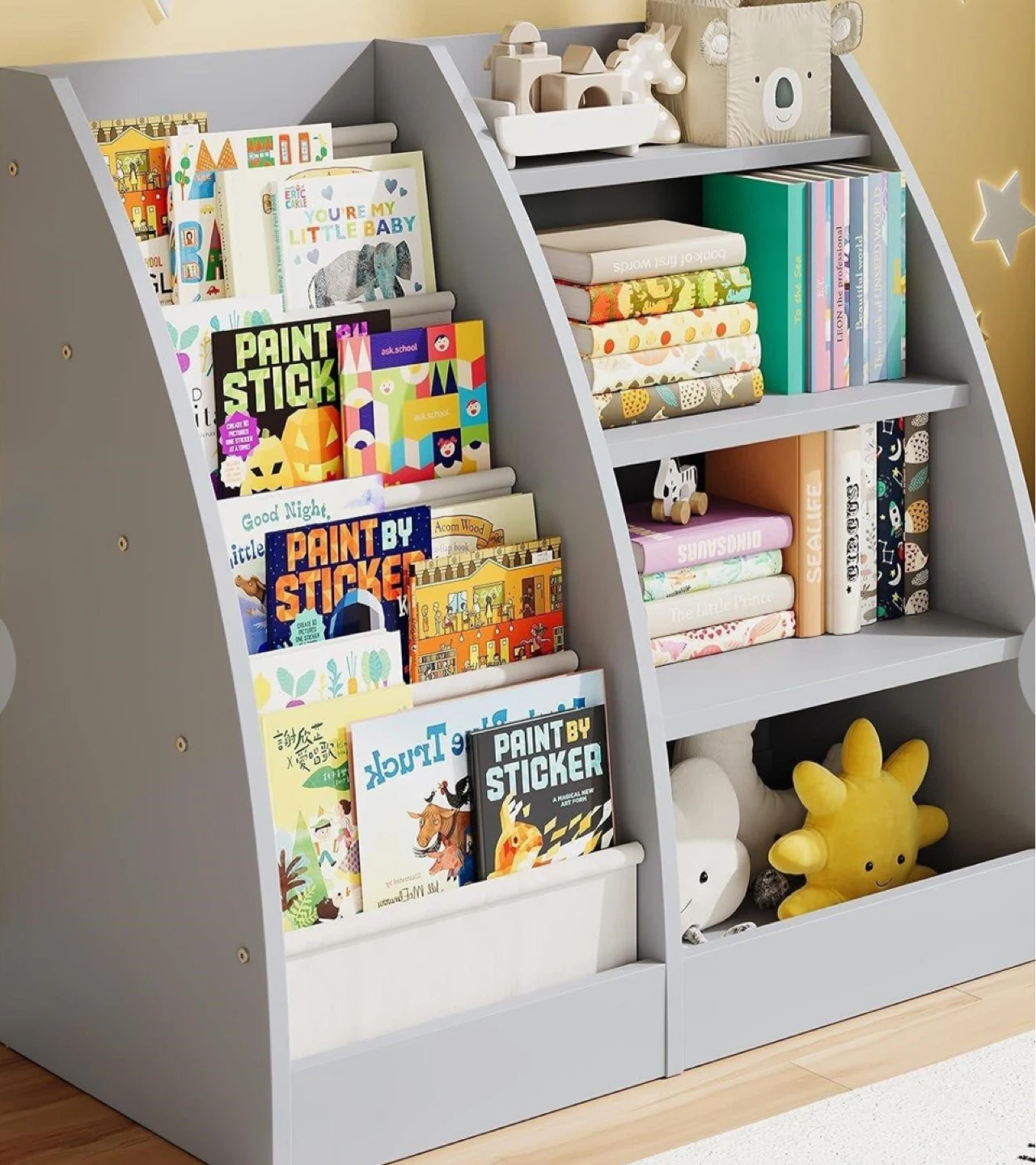 Grey Kids Bookshelf