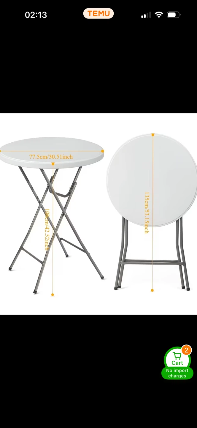 Round Folding Bar Table