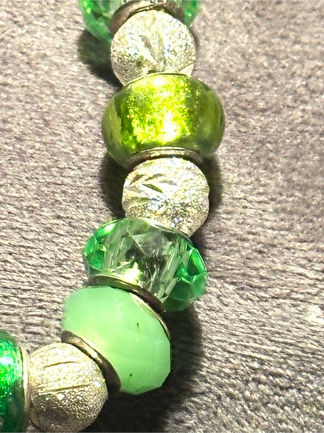 925 Silver Green Charm Necklace 21.5" - photo 4
