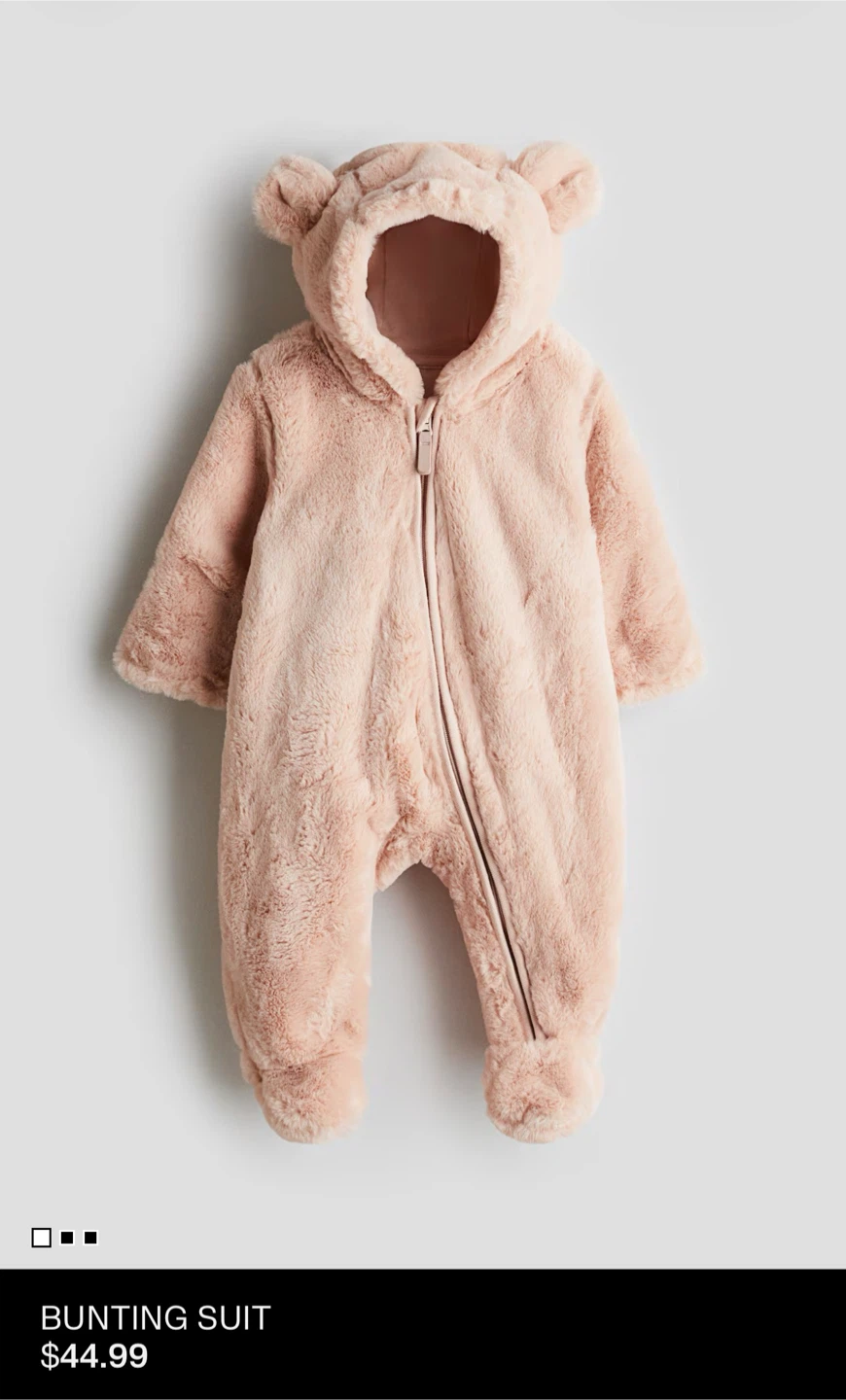 H&M Baby Teddy Pramsuit – 4–6M