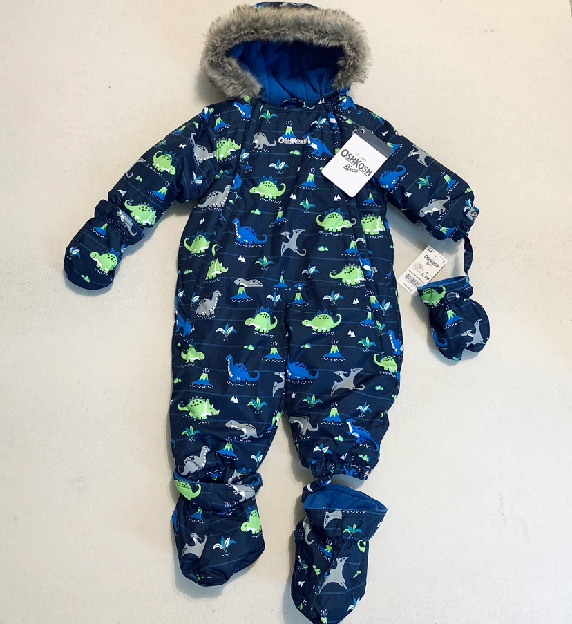 Oshkosh Kids Snowsuit 6-9 Months Baby Boys 1-Piece Snowsuit NEW