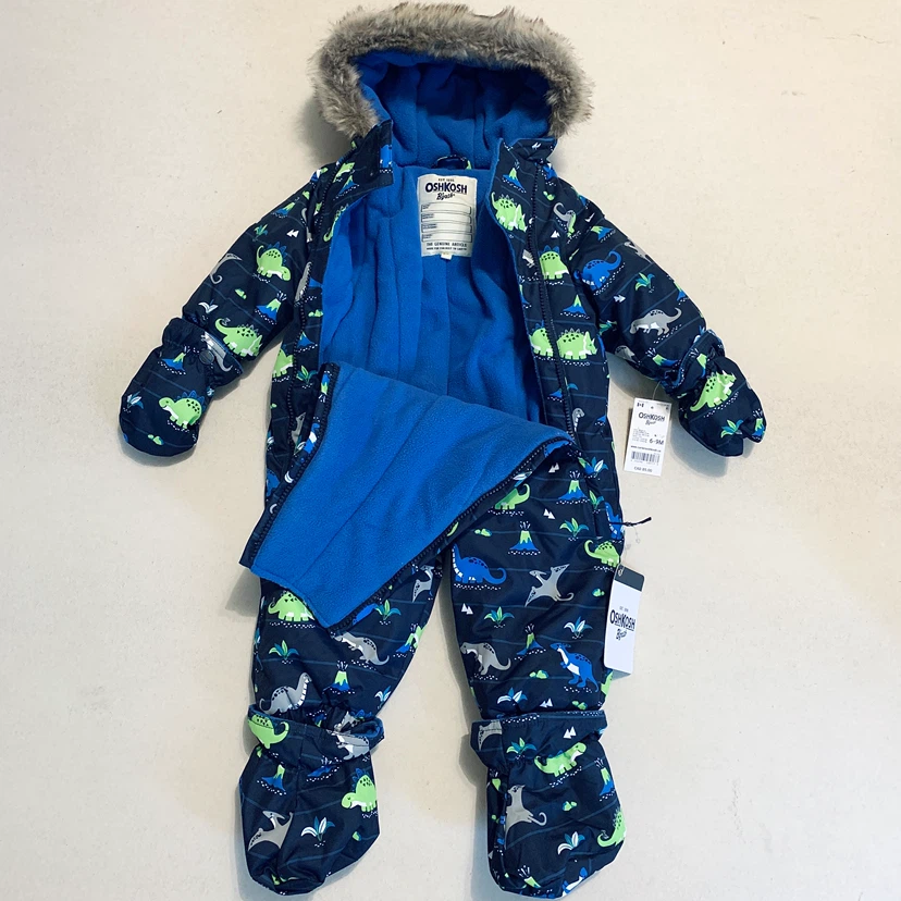 Oshkosh Kids Snowsuit 6-9 Months Baby Boys 1-Piece Snowsuit NEW - photo 2
