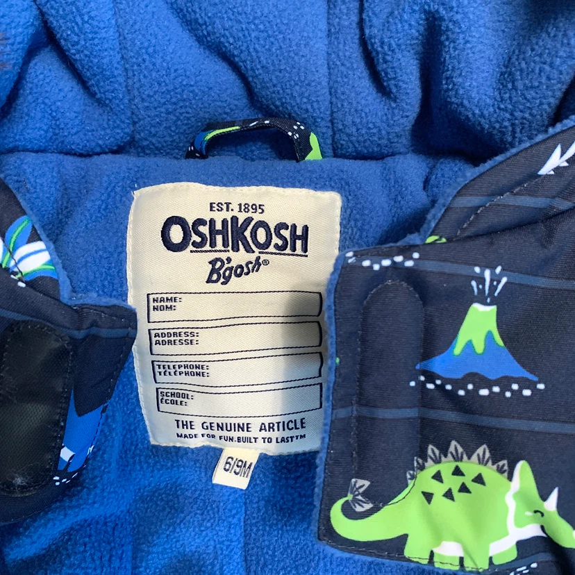 Oshkosh Kids Snowsuit 6-9 Months Baby Boys 1-Piece Snowsuit NEW - photo 4