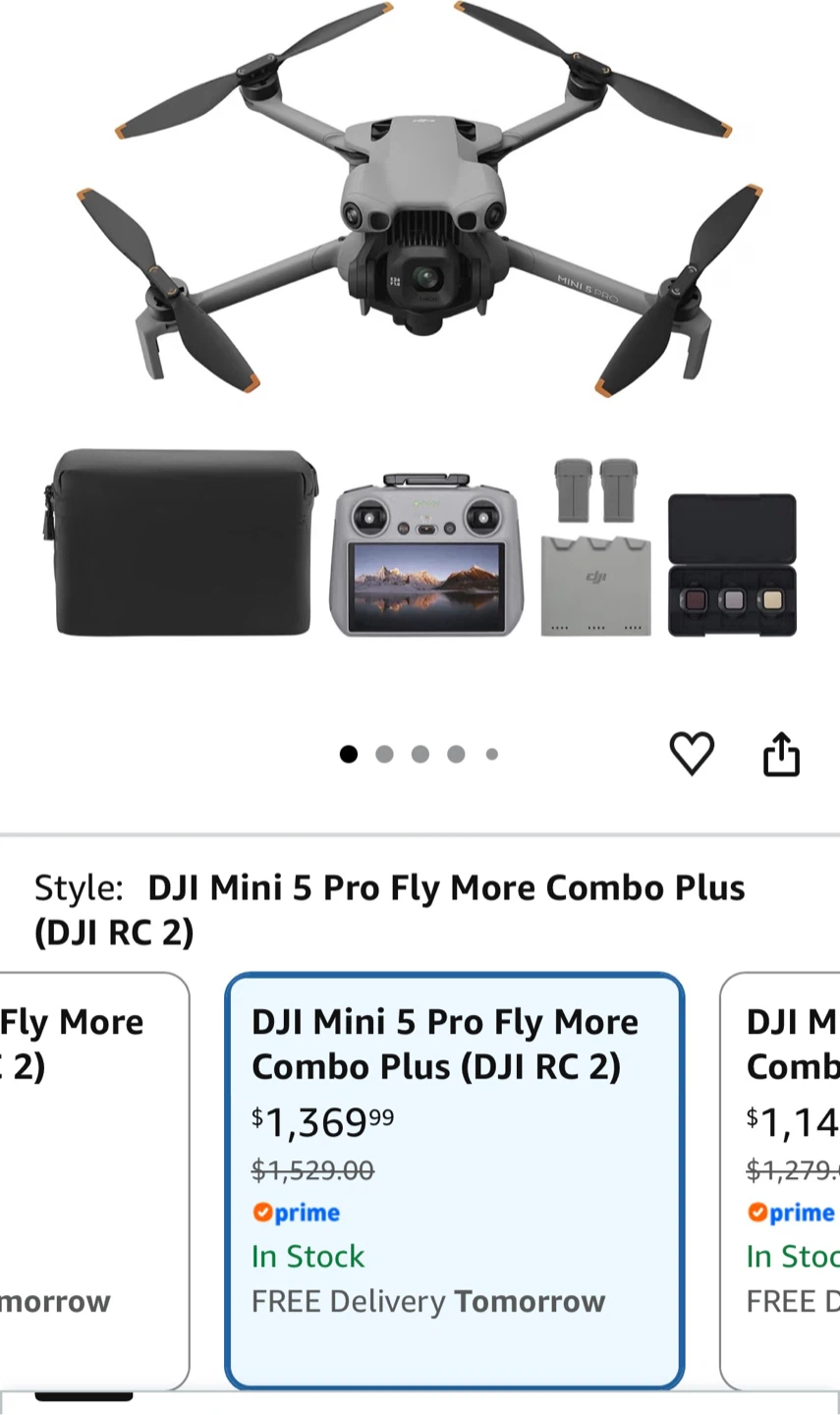 DJI Mini 5 Pro Fly More Combo Plus Drone (DJI RC 2)