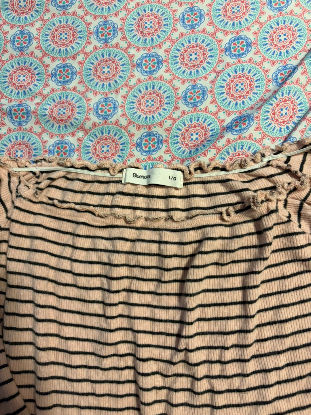 Bluenotes Striped Long Sleeve crop Top - photo 2