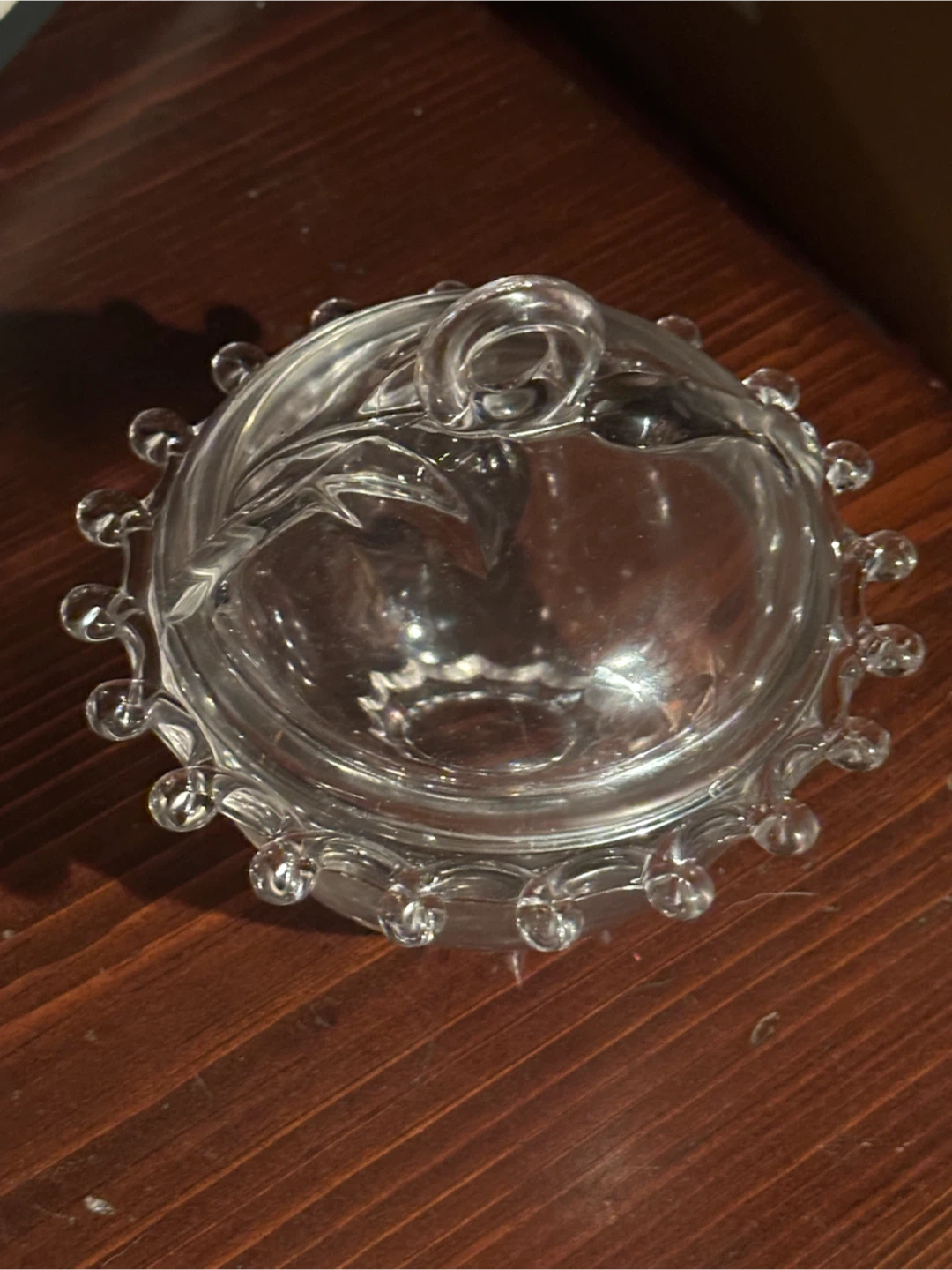 Heisey LARIAT CRYSTAL *6" CANDY w/LOOP & LEAF COVER* - photo 2
