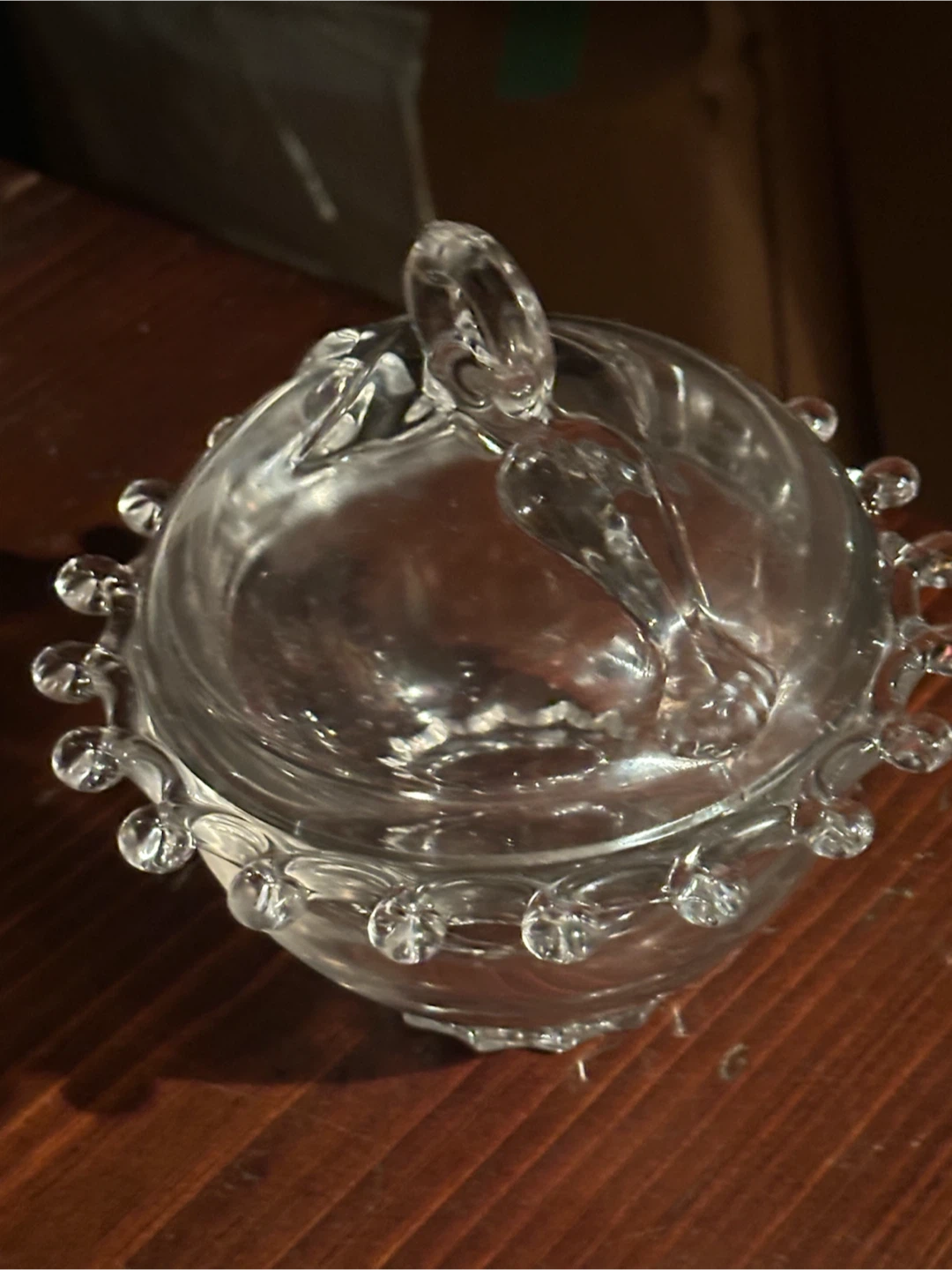 Heisey LARIAT CRYSTAL *6" CANDY w/LOOP & LEAF COVER* - photo 4