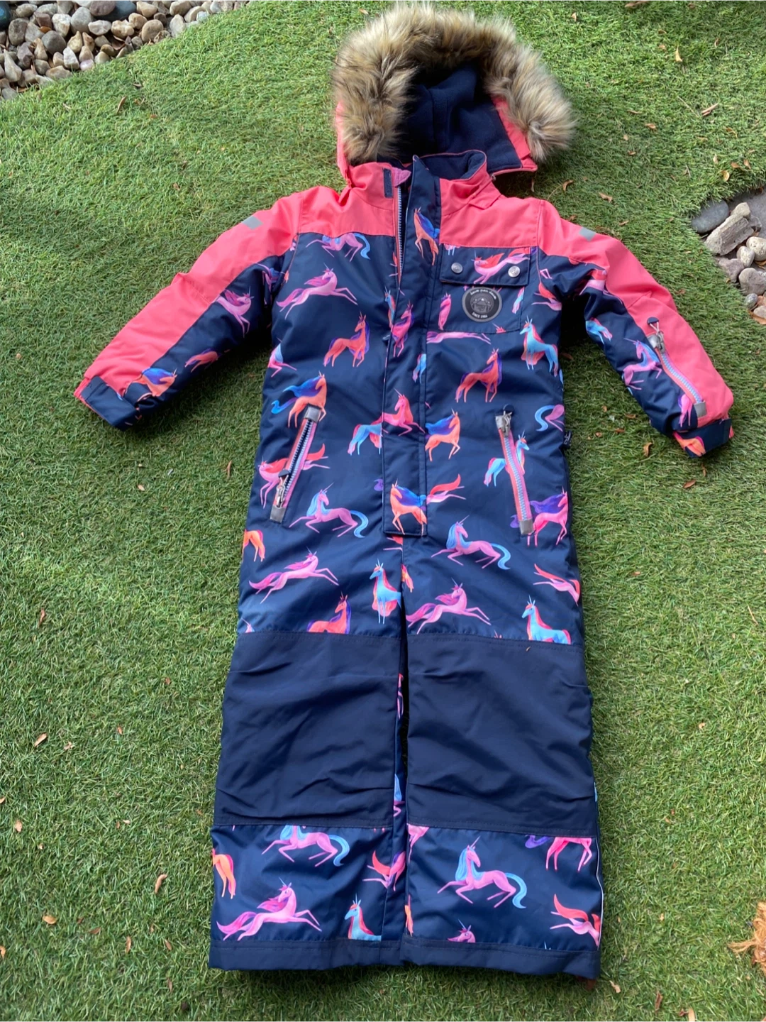 Deux par Deux Kids Size 5 One Piece Snowsuit - Unicorns - 5T - photo 2