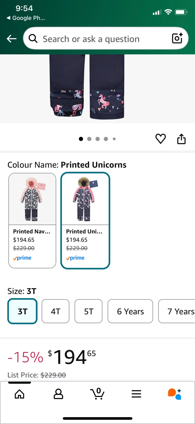 Deux par Deux Kids Size 5 One Piece Snowsuit - Unicorns - 5T - photo 5