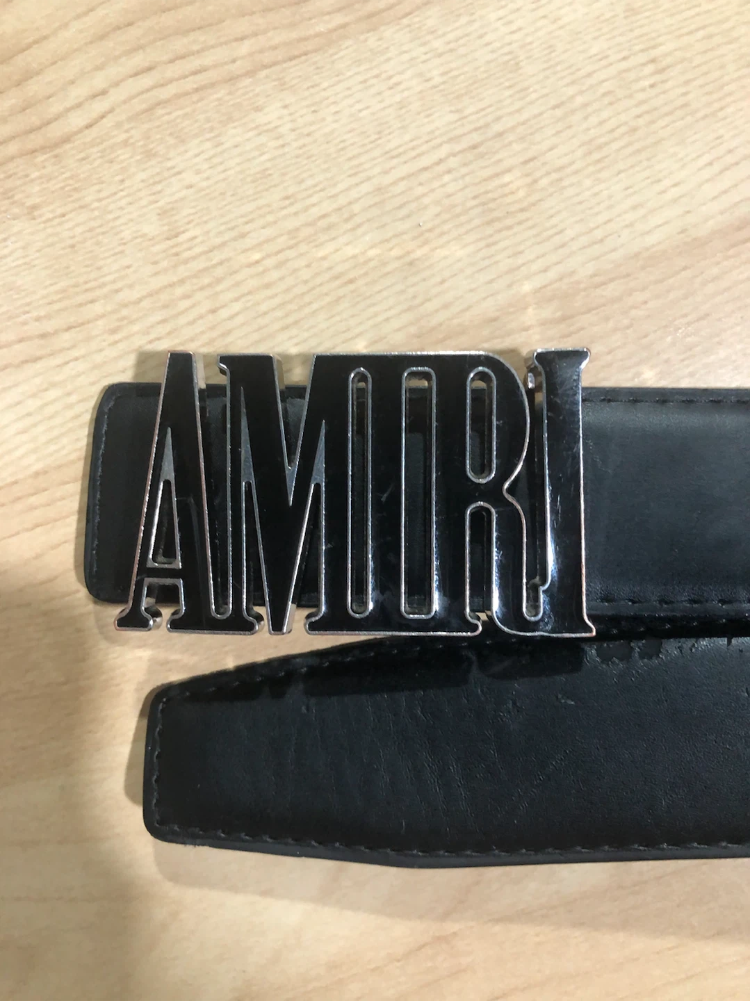 Amiri Black Leather Belt