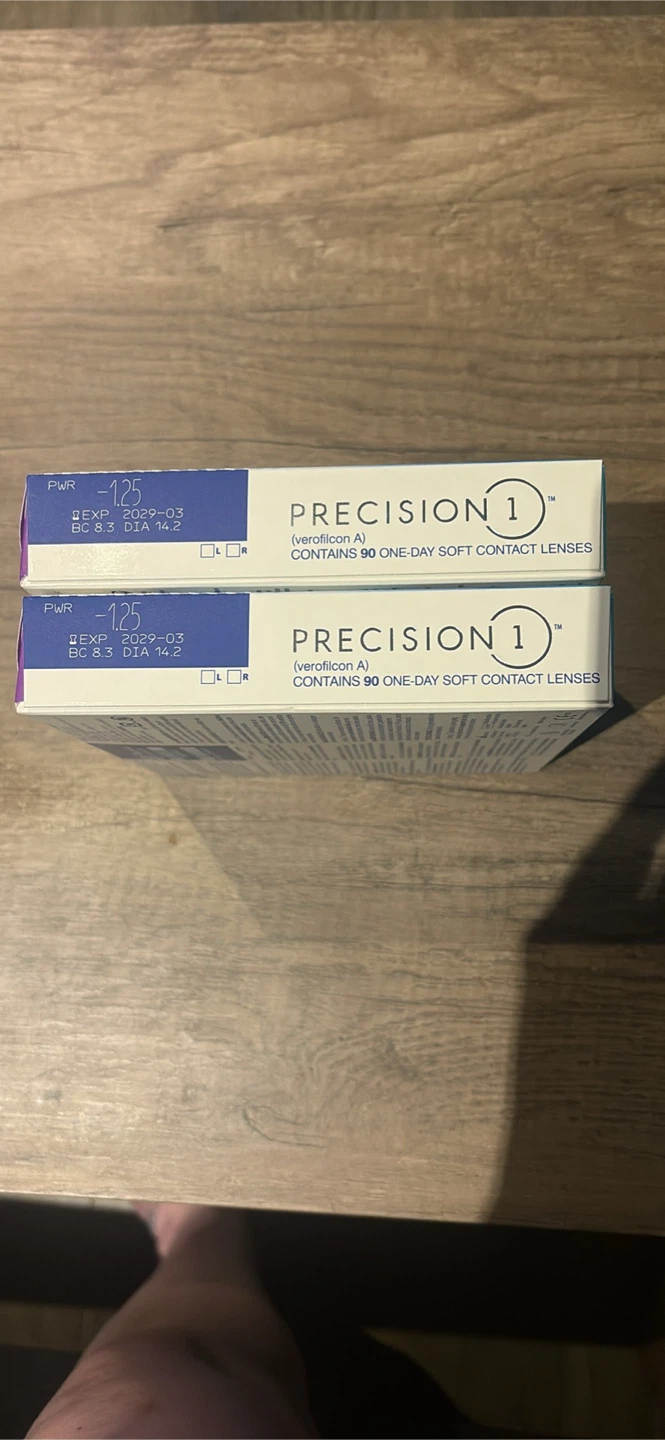 Precision 1 One-Day Contact Lenses - -1.25 PWR (2 Boxes)