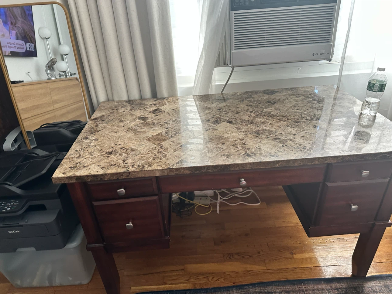 Wooden Desk with Marble Top - photo 2