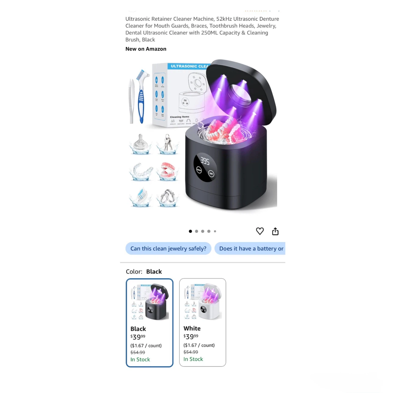 Brand new Ultrasonic Retainer Cleaner Machine