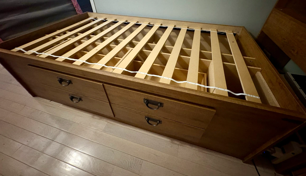 Wooden Storage Twin Bed Frame with Drawers - photo 5