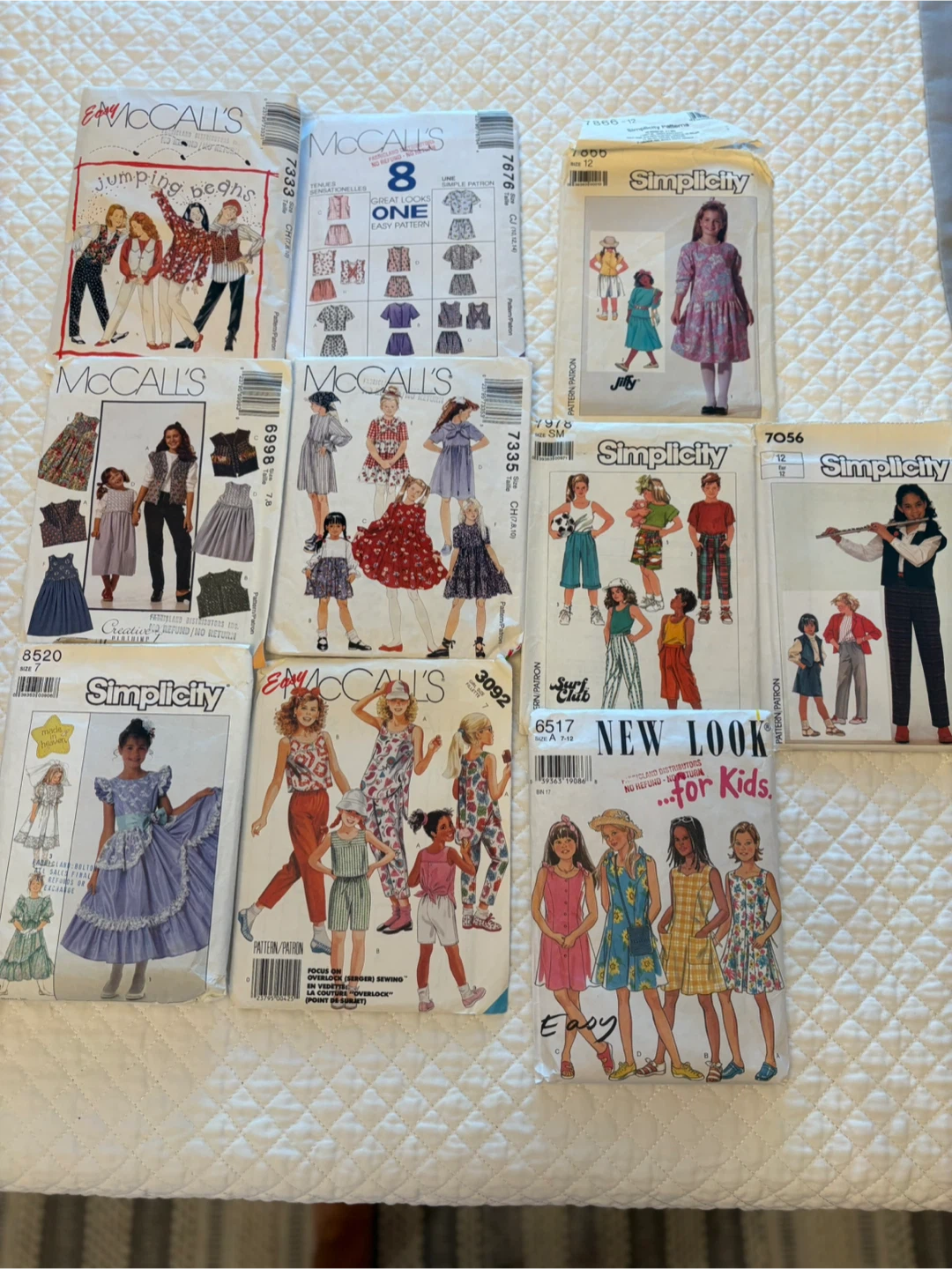 Lot 10 kid’s Sewing Patterns
