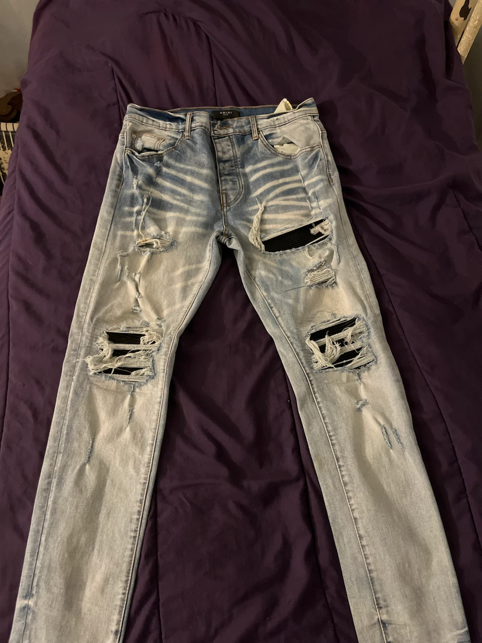 AMIRI Distressed Blue Jeans Size 34