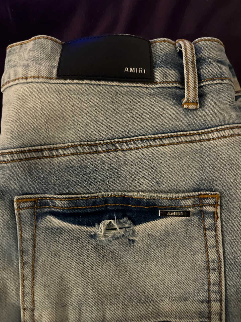 AMIRI Distressed Blue Jeans Size 34 - photo 4