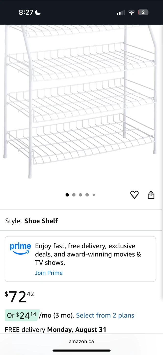 Rubbermaid 4-Tier Shoe Shelf, White