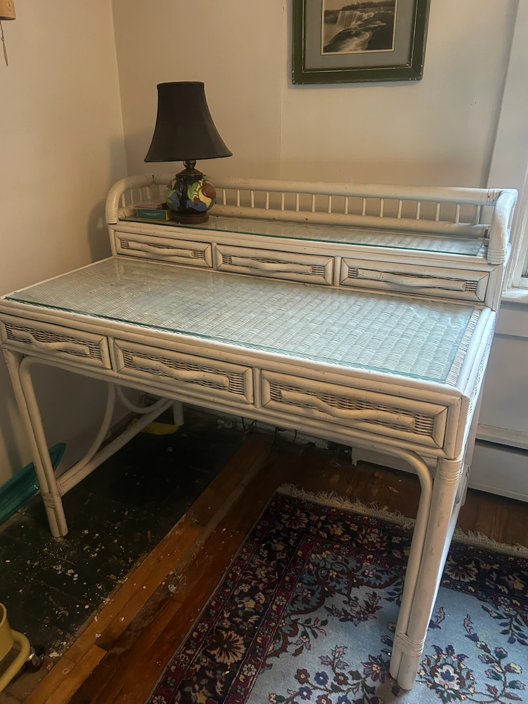 Vintage bamboo/rattan writing desk