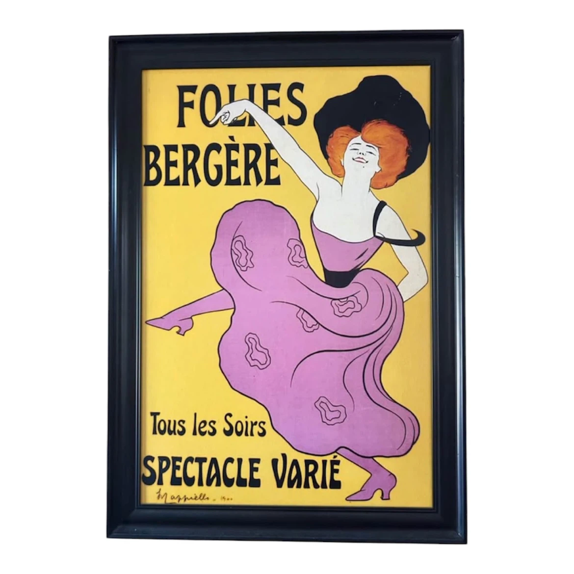 Vintage Style Folies Bergère Poster - Framed Art Paris Wall Art - photo 2