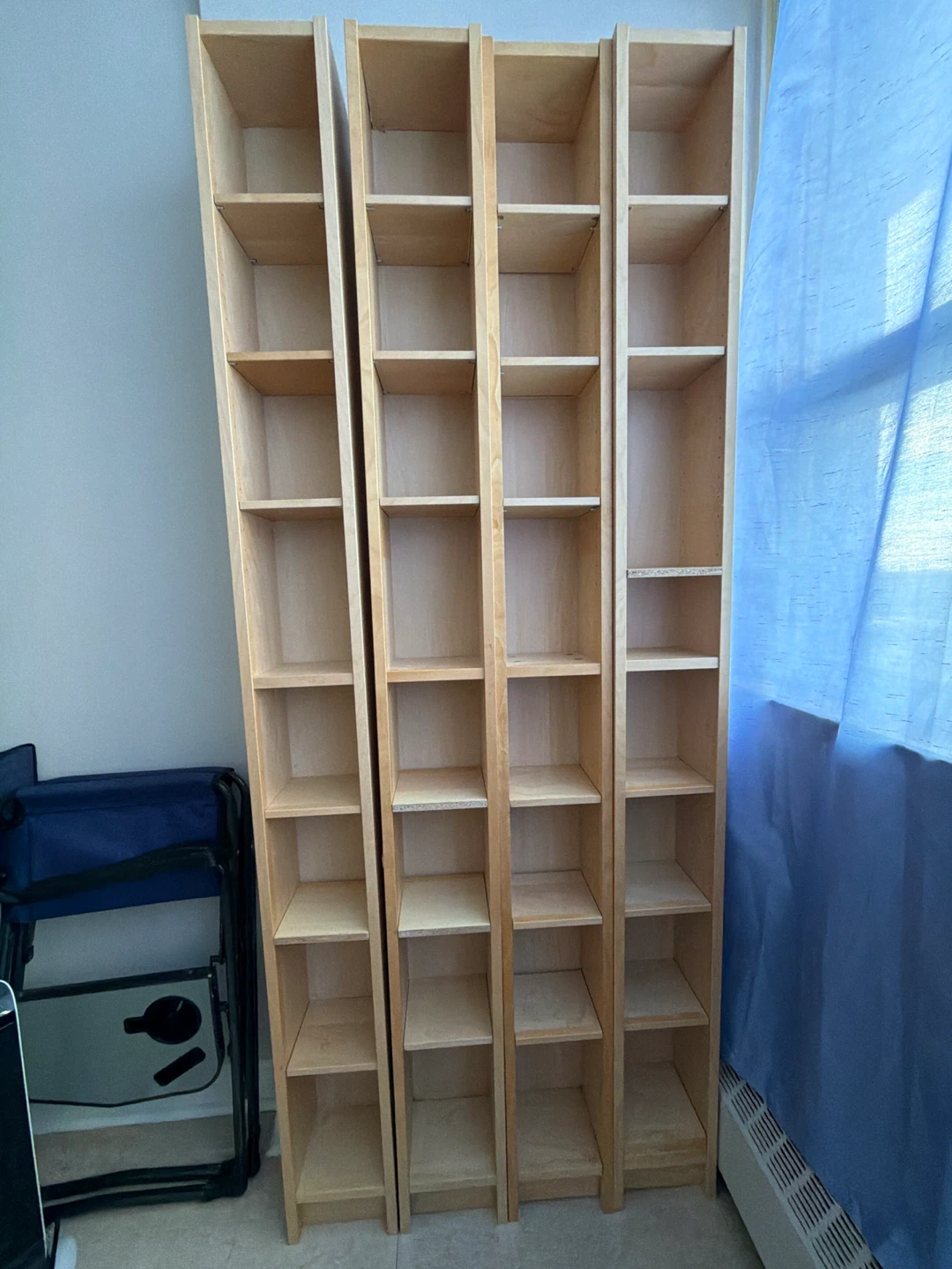 Set of 3 Tall Wooden Bookshelves - photo 3