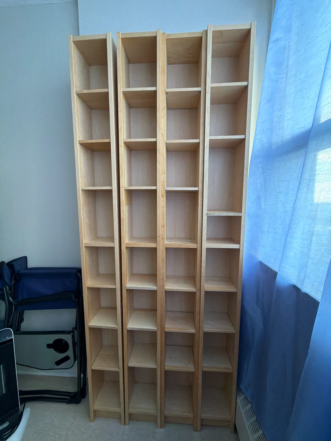 Set of 3 Tall Wooden Bookshelves - photo 5