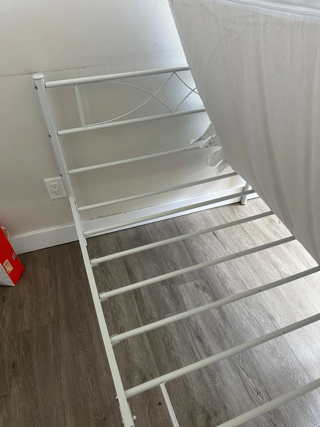 Metal Twin Bed Frame with Mattress - photo 2