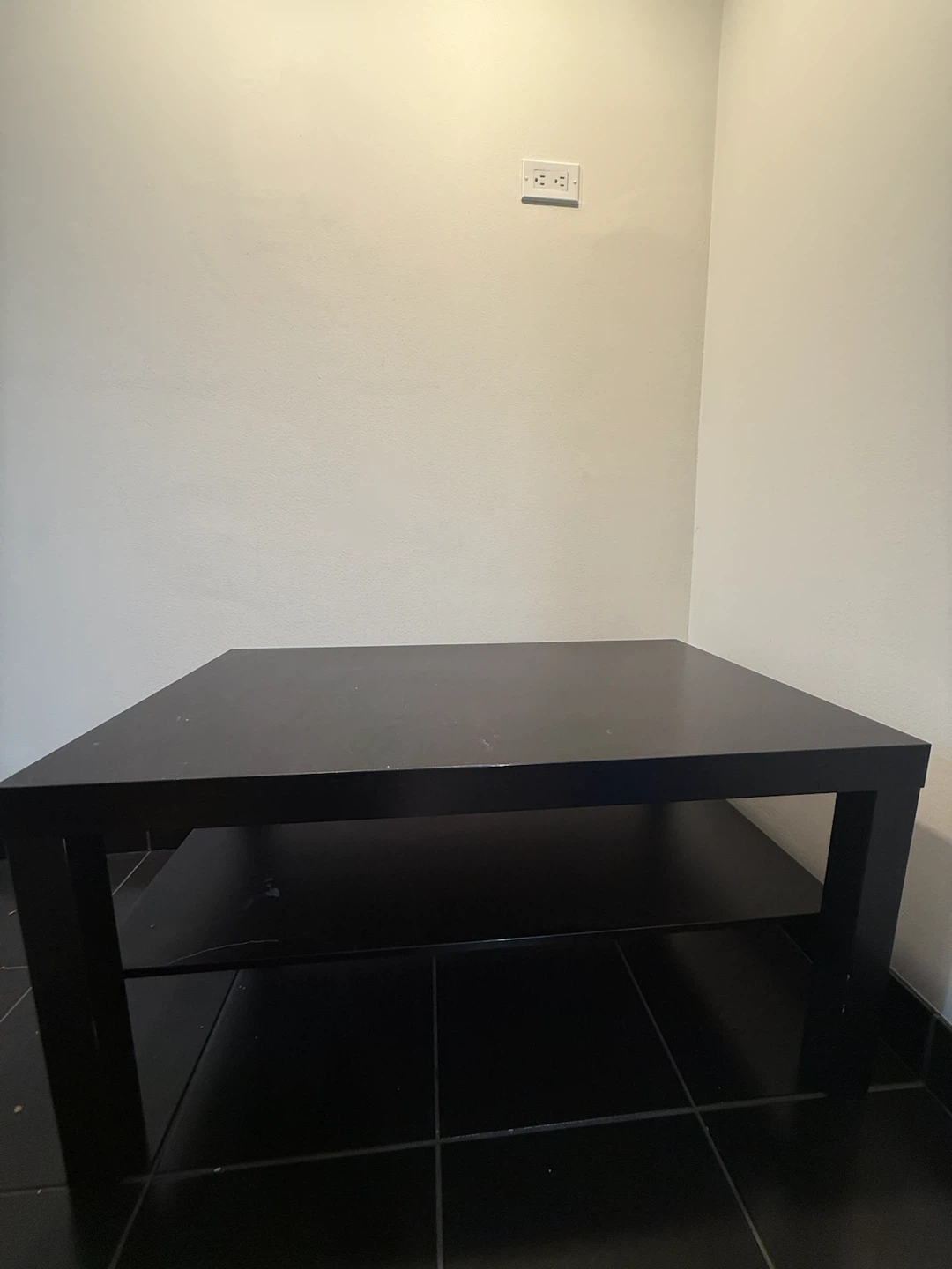 Black Coffee Table with Shelf
