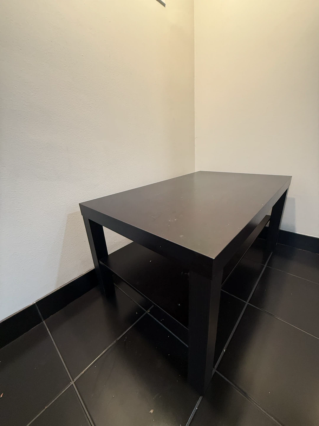 Black Coffee Table with Shelf - photo 2