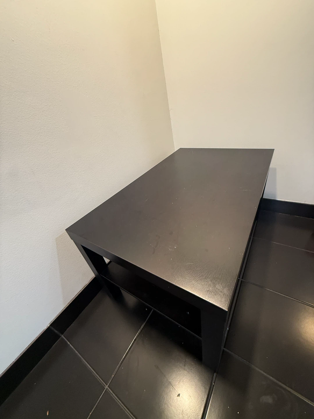 Black Coffee Table with Shelf - photo 3