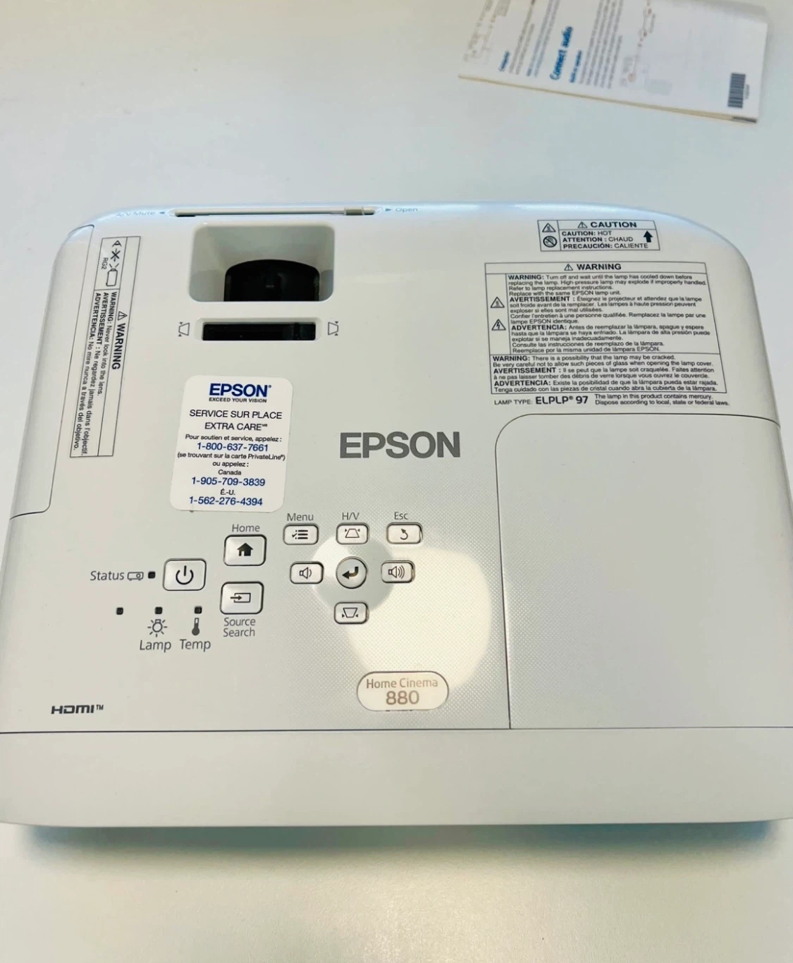 Epson Home Cinema 880 Projector - photo 2