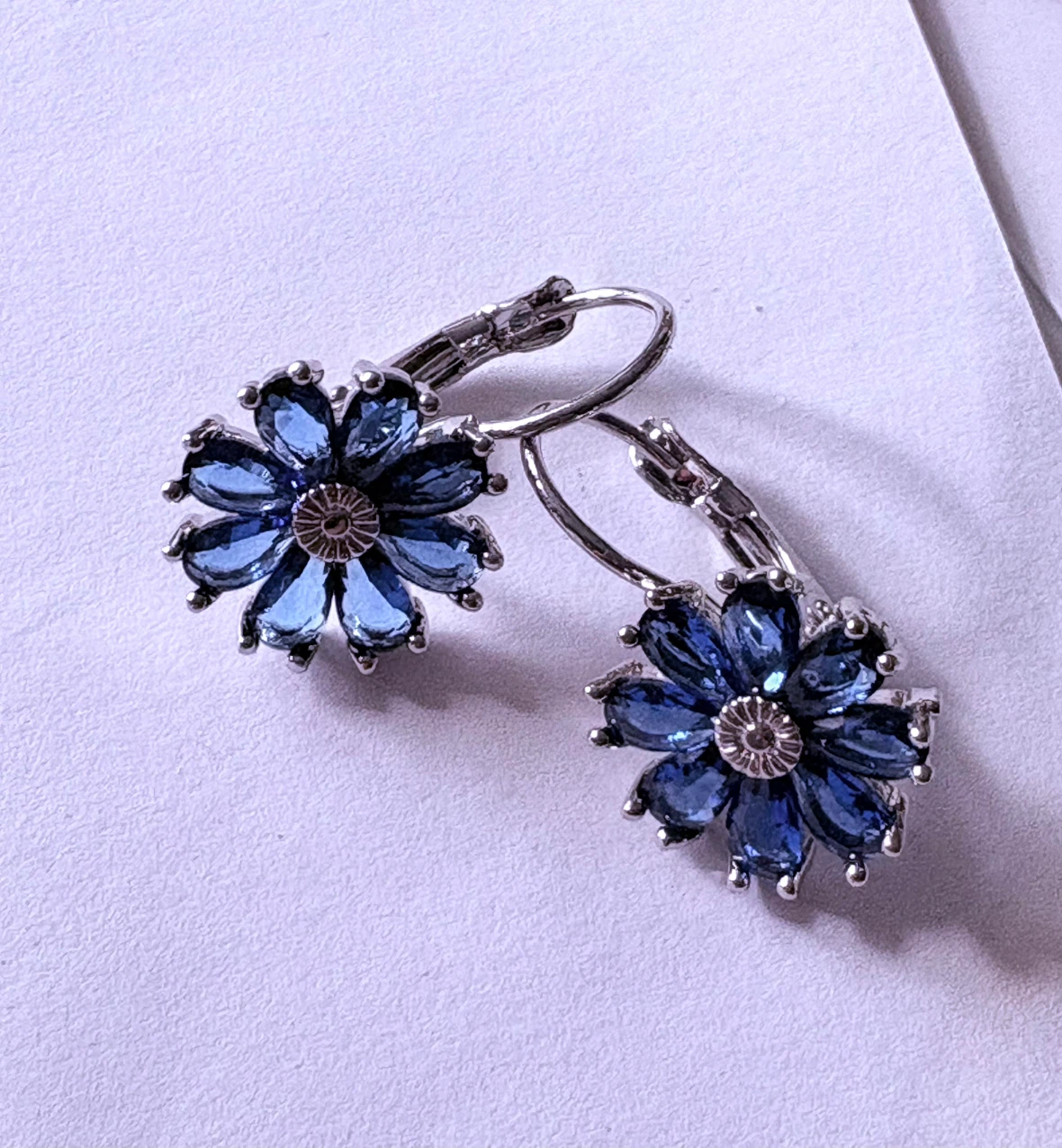Blue Flower Earrings