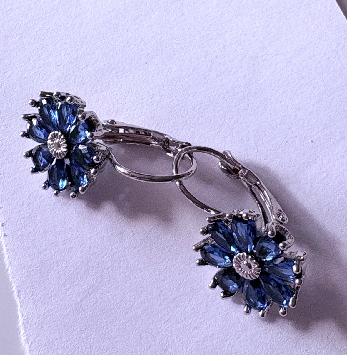 Blue Flower Earrings - photo 2