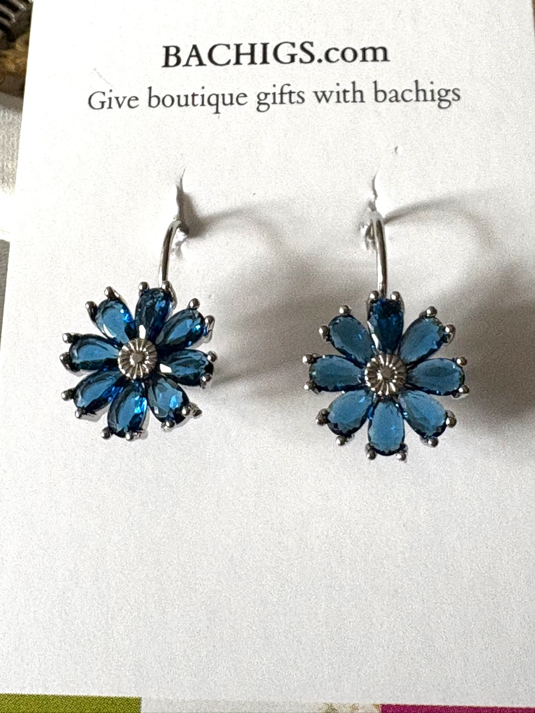 Blue Flower Earrings - photo 3