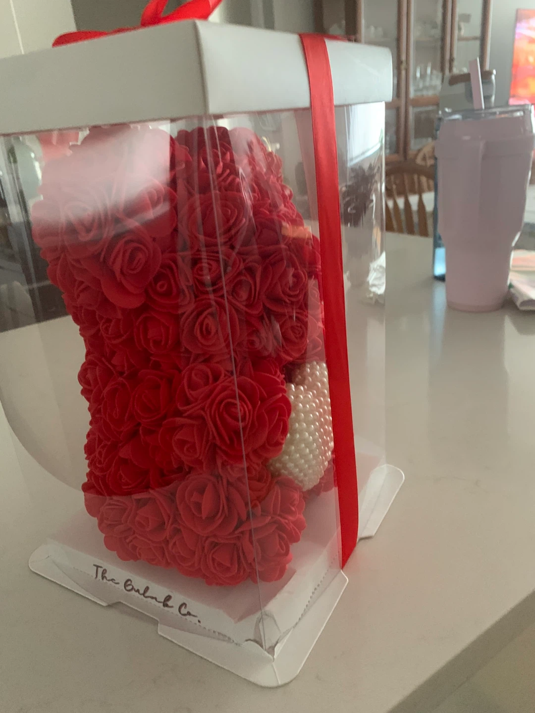 Red Rose Teddy Bear with Heart Accent - photo 4