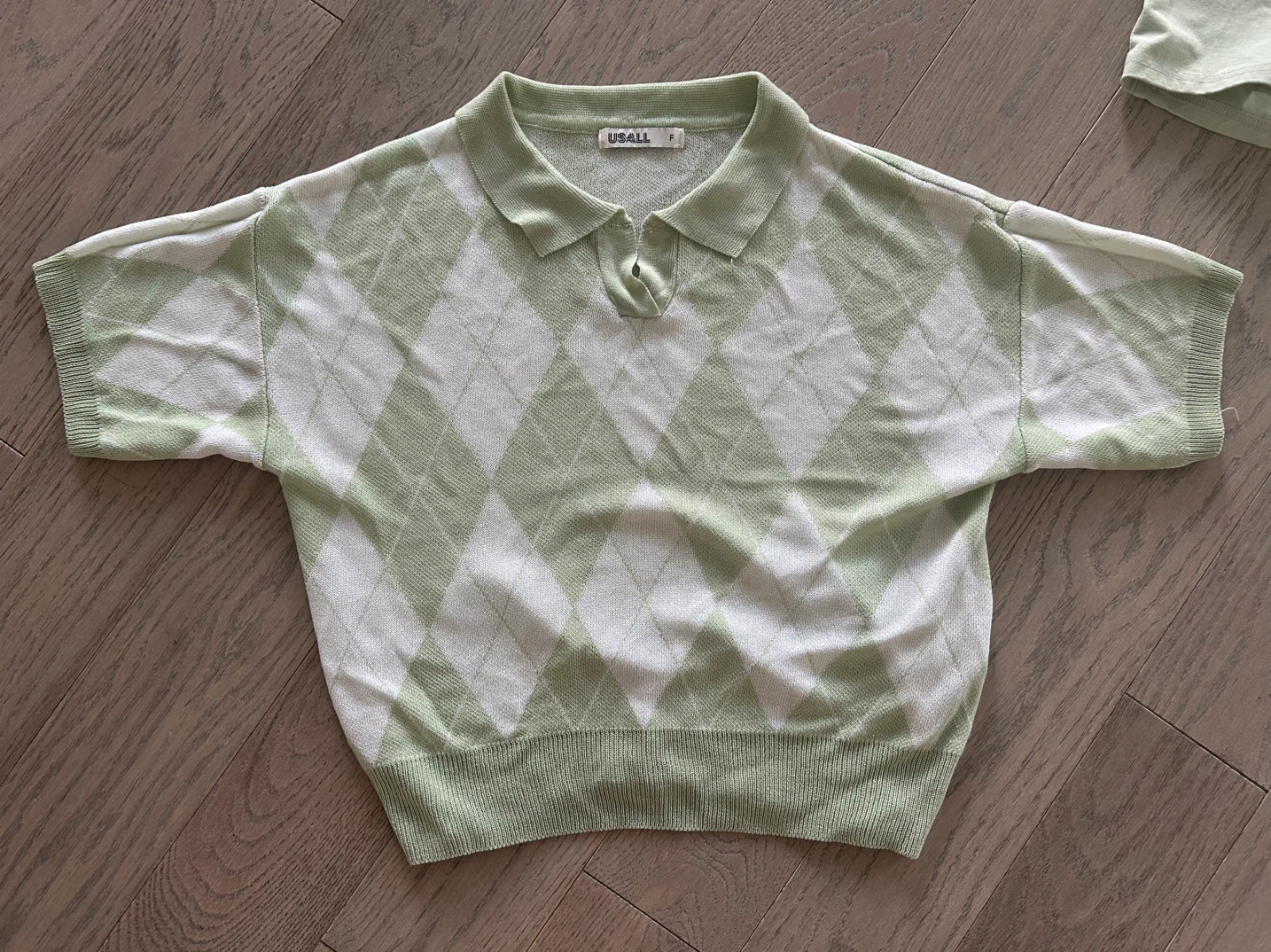 Green knit top