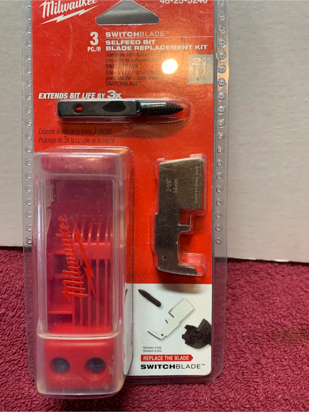 MILWAUKEE 3 PC 2-1/8 SELFFEED BIT REPLACEMENT KIT