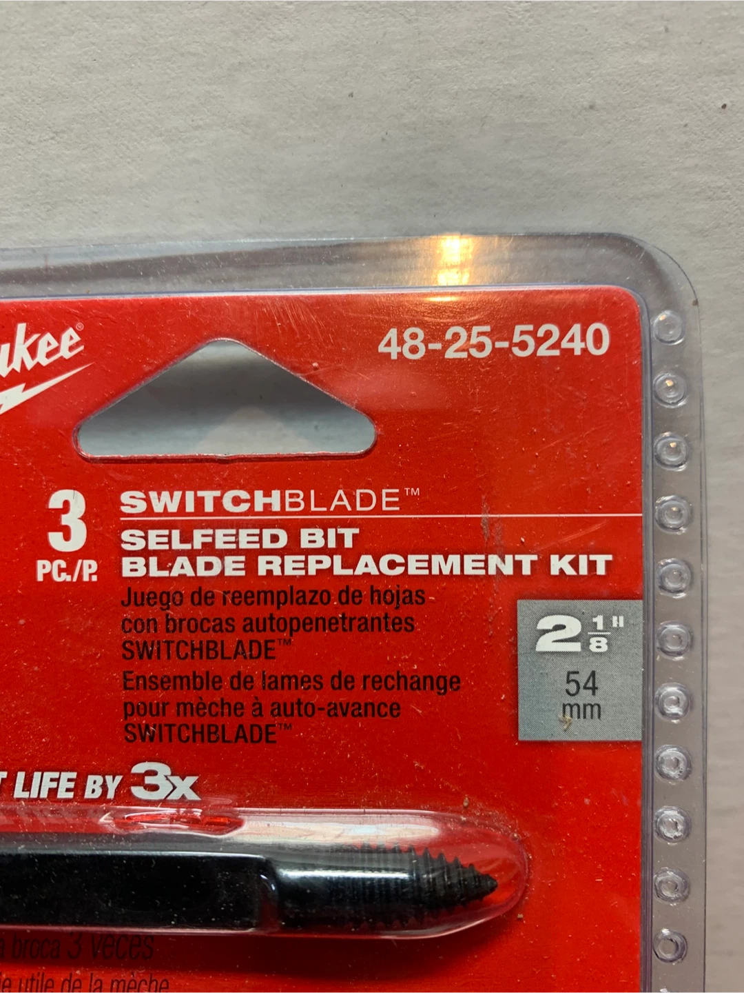 MILWAUKEE 3 PC 2-1/8 SELFFEED BIT REPLACEMENT KIT - photo 2
