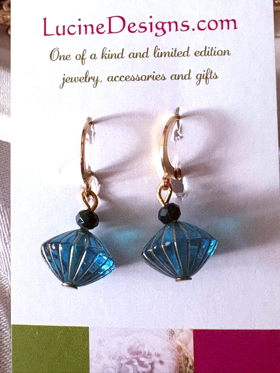 Teal boutique Earrings, new