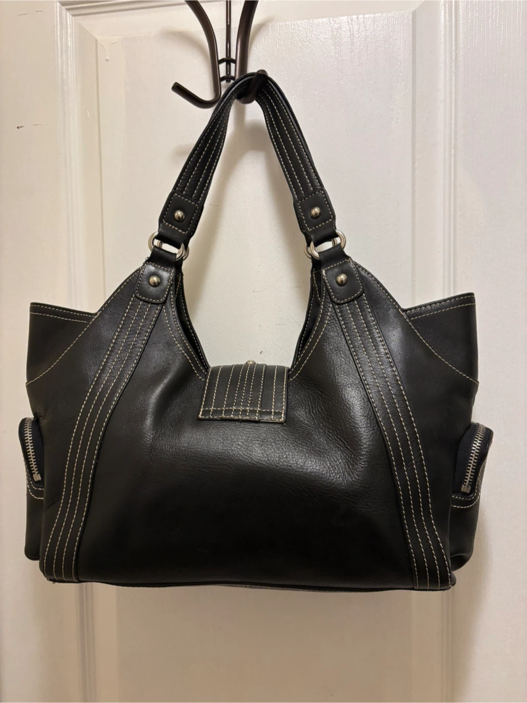 Black Etienne Aigner Hobo Purse - photo 3