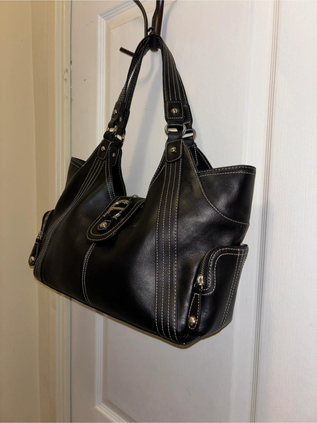 Black Etienne Aigner Hobo Purse - photo 4