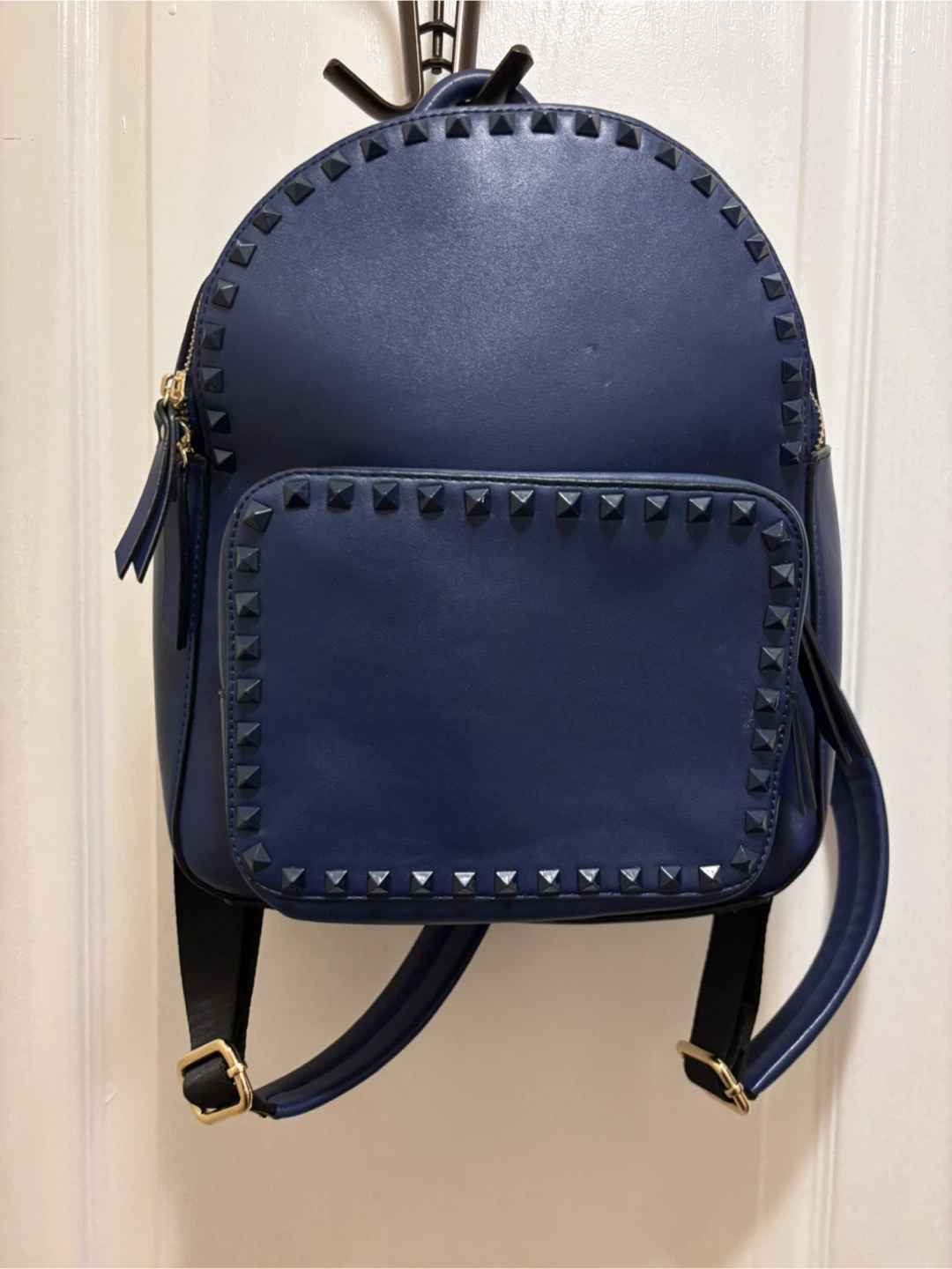 ZO FANN Y Blue Studded Backpack