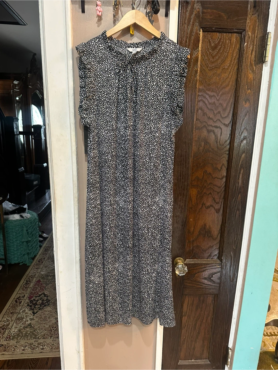 Croft & Barrow Black & White Print Dress XXL