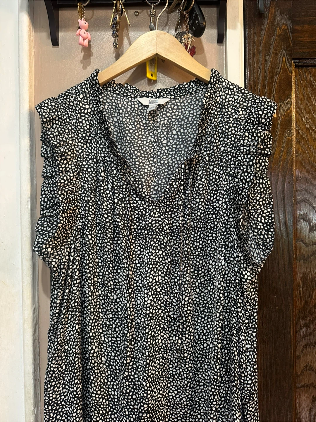 Croft & Barrow Black & White Print Dress XXL - photo 2