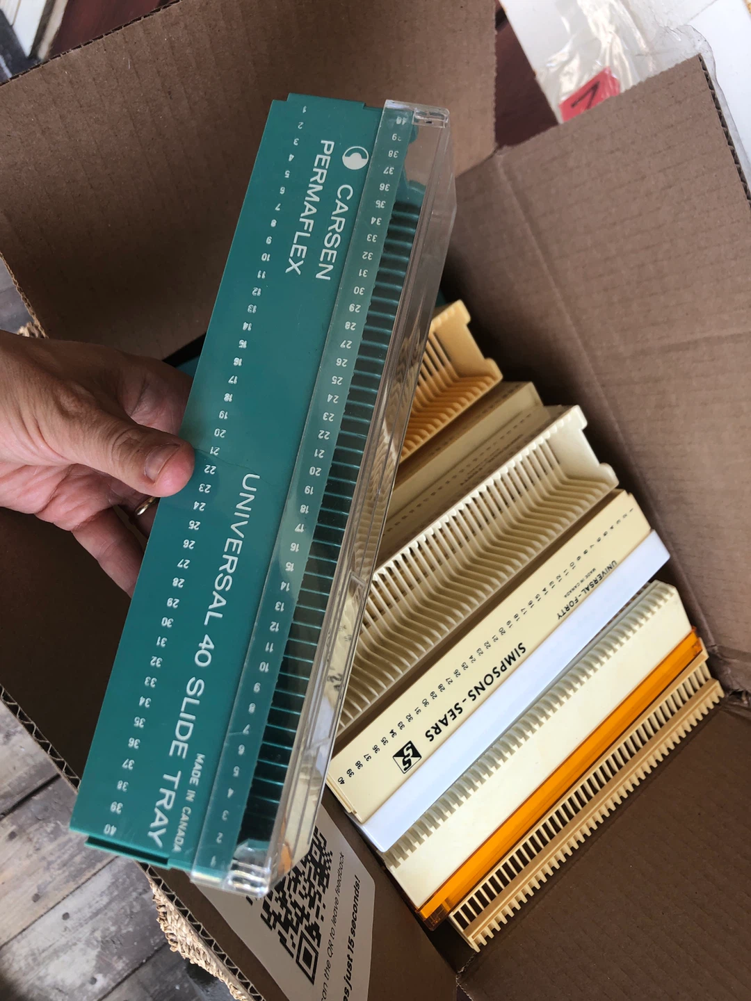 Slide photo boxes