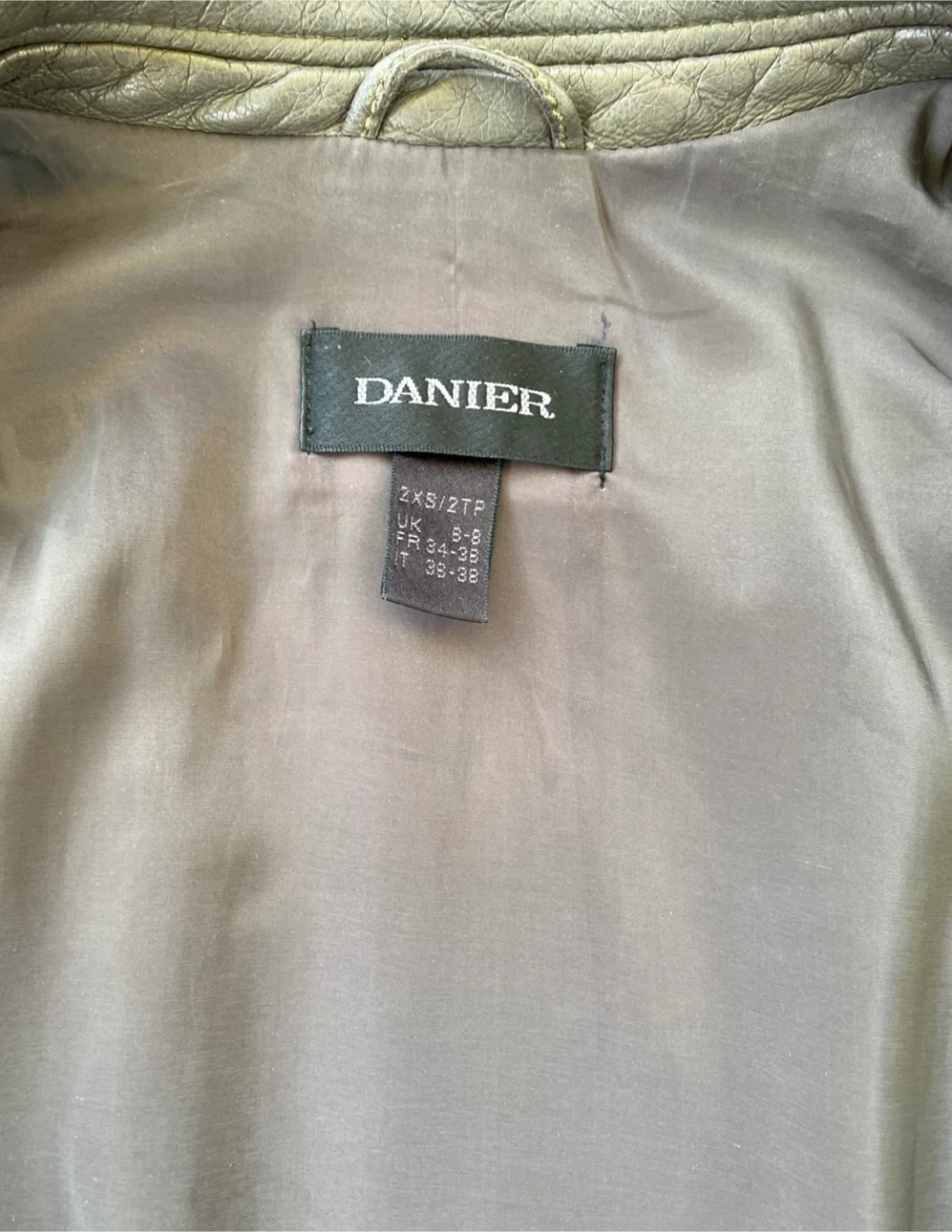 DANIER Leather Brown Jacket, Size 2XS - photo 5