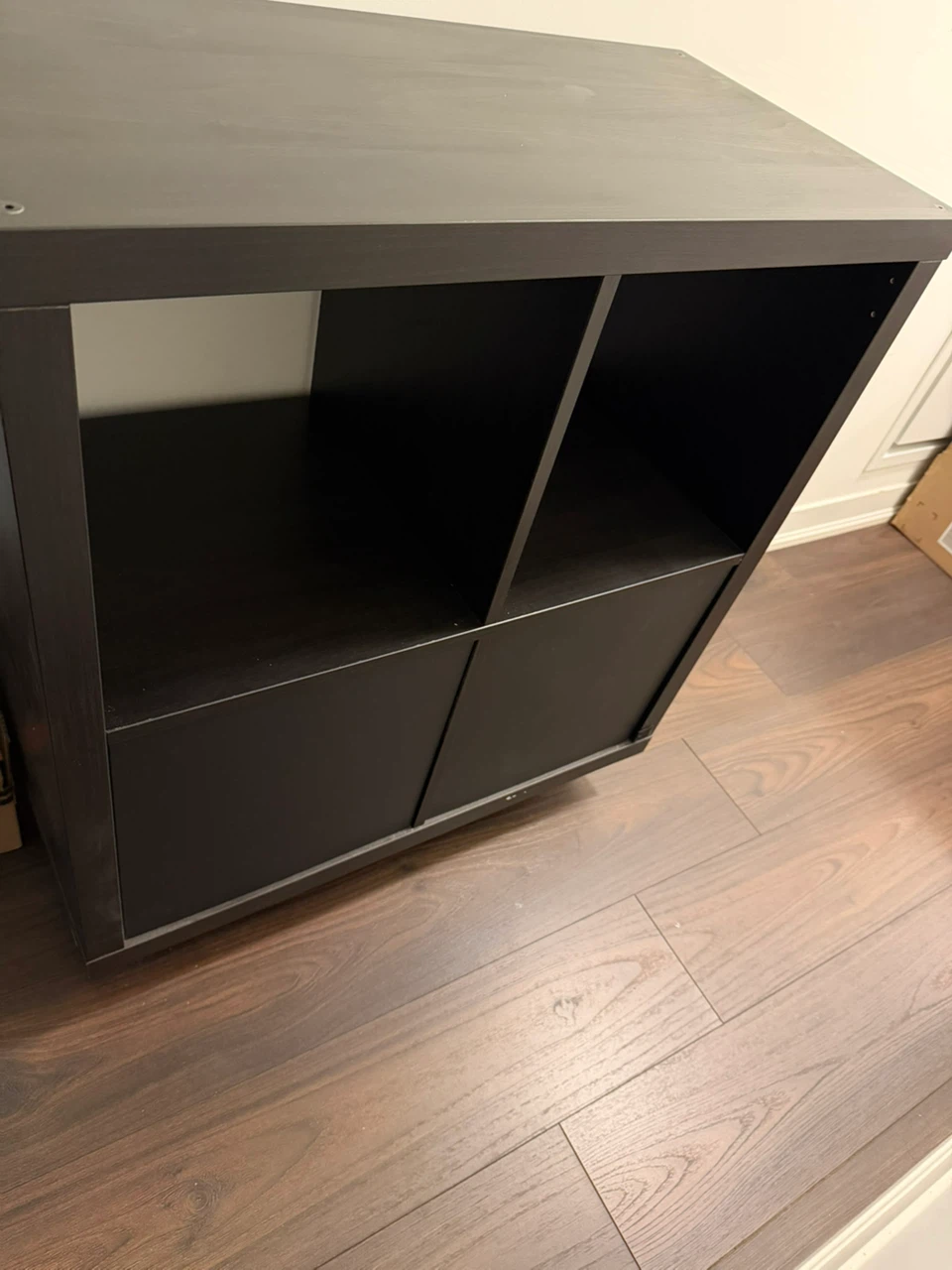 Dark Brown Storage Shelf with Cabinet Doors - photo 2